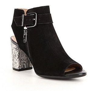 Antonio Melani Zippered Suede Snake Print Heel